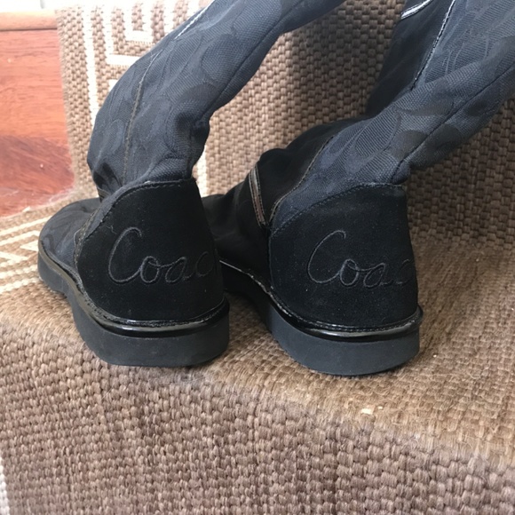 COACH Black Boots warm and cozy! 35 5.5 - Picture 2 of 4